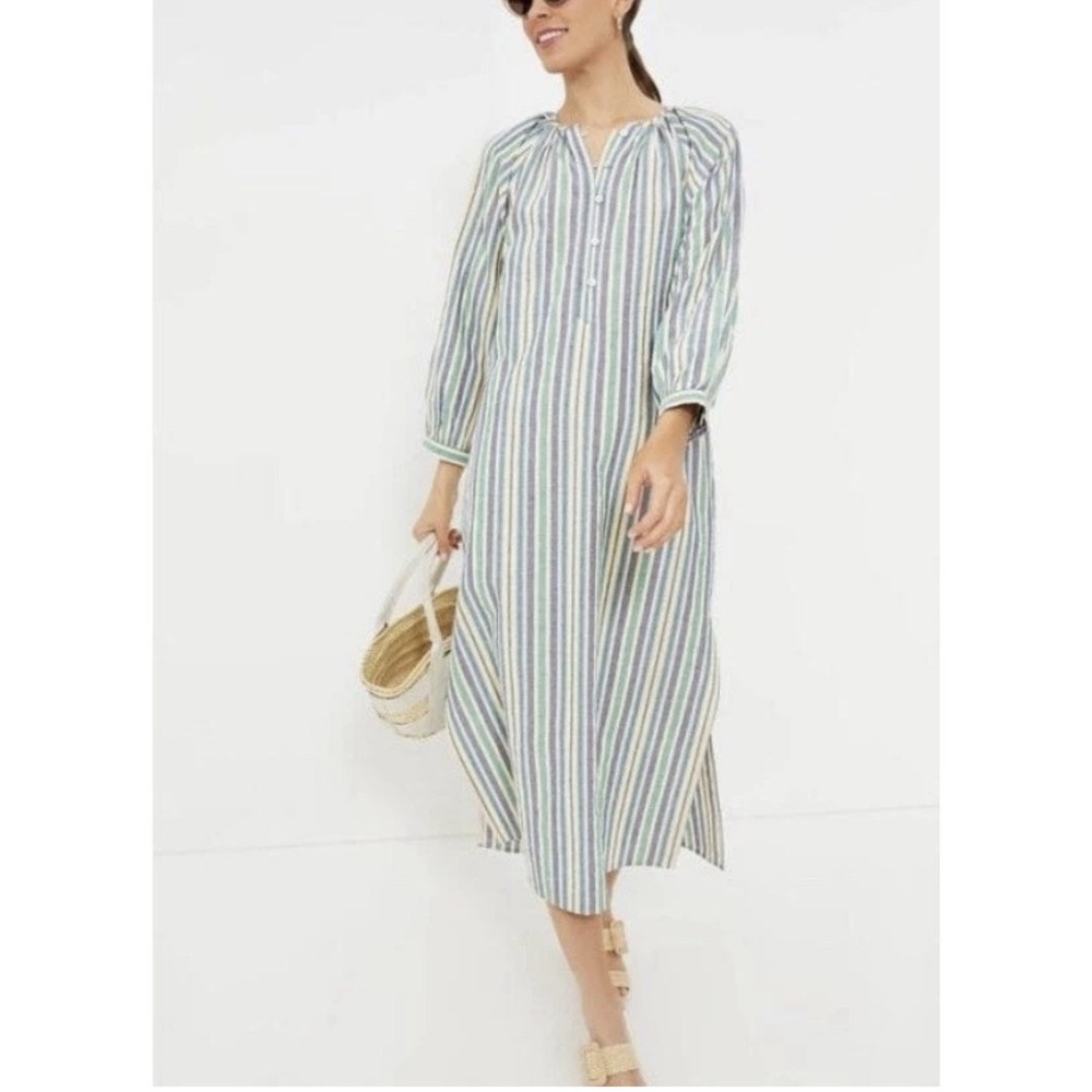 Pomander Place Tuckernuck Heidi Zephyr Striped Cotton Maxi Shirt Dress Size S